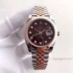 (EW) Rolex Datejust II Jubilee Coffee Brown Dial watch 2-T Rose Gold ETA3255